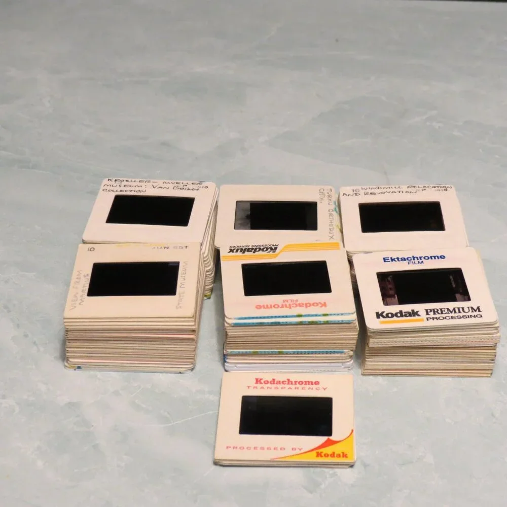 Lot of 123 Vintage Slides from Amsterdam - vacation photos including people and